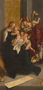 Holy Family with Angels by Bernhard Strigel