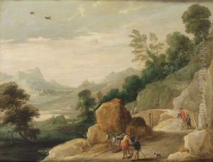 Landschaft mit zwei Maultieren by David Teniers the Younger