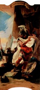 Hannibalbetrachtet den Kopf seines BrudersHasdrubal, aus Gemaldezyklus zur romischen Geschichte fur den Palazzo Dolfin in Venedig by Giovanni Battista Tiepolo