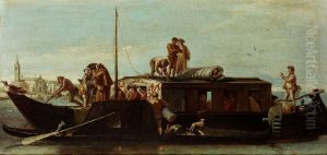 Venetian Post Boat by Giovanni Domenico Tiepolo