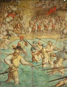 Kriegszug Kaiser Karls V. gegen Tunis (1535): Schlacht bei Tunis by Jan Cornelisz Vermeyen