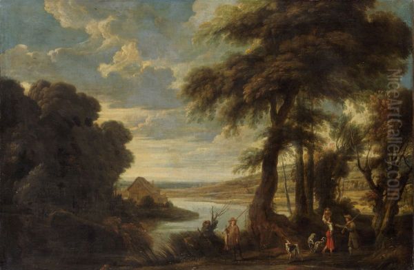 Landscape with hunters - view 1