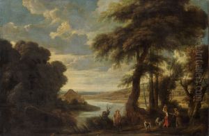 Landscape with hunters Landscape with hunters