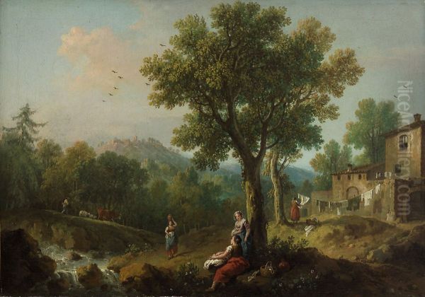 Landschaft mit Wascherinnen - view 1