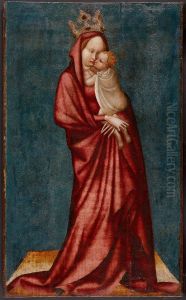 Vermahlung der Hl. Katharina, Ruckseite: Madonna und Kind by Master of Heiligenkreuz Abbey