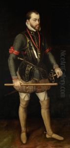 Konig Philipp II. von Spanien (1527-1598), Bildnis in ganzer Figur by Alonso Sanchez Coello