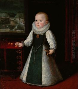 Infantin Anna (1601-1666), Konigin von Frankreich, Bildnis in ganzer Figur im Alter von neun Monaten by Juan Pantoja de la Cruz