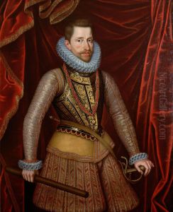 Erzherzog Albrecht VII. (1559-1621) im Harnisch, Kniestuck