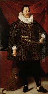 Kaiser Ferdinand II. (1578-1637) in ganzer Figur. by Justus Sustermans