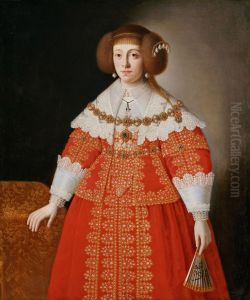 Portrait of Crown Princess Anna Catherine Constance Vasa (1619-1651), starost of Brodnica by Peter Danckerts de Rij
