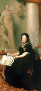 Kaiserin Maria Theresia (1717-1780) mit der Statue des Friedens Kaiserin Maria Theresia (1717-1780) mit der Statue des Friedens