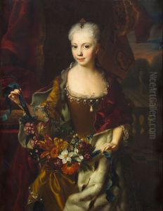 Erzherzogin Maria Anna (1718-1744), Tochter von Karl VI. im Alter von neun Jahren, Kniestuck Erzherzogin Maria Anna (1718-1744), Tochter von Karl VI. im Alter von neun Jahren, Kniestuck