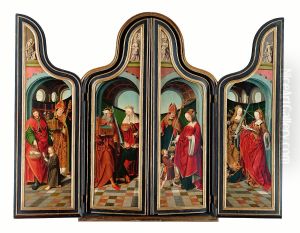 Hieronymusaltar by Jacob Cornelisz Van Oostsanen