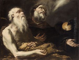 Die Einsiedler Paulus und Antonius mit dem Raben