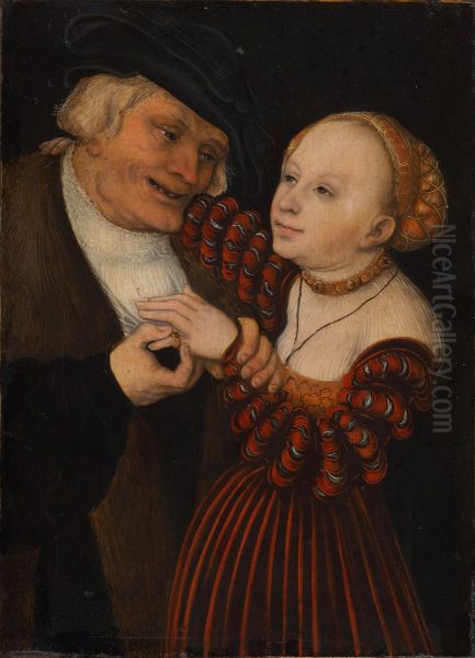 An Old Man with a Girl / An Ill-matched Couple - view 1