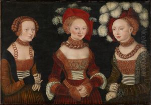 Die Prinzessinnen Sibylla (1515-1592), Emilia (1516-1591) und Sidonia (1518-1575) von Sachsen by Lucas Cranach the Elder