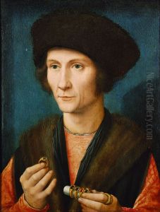 Bildnis eines Goldschmiedes (wahrscheinlich Jacob Cnoop, der Schwiegervater Davids) by Gerard David