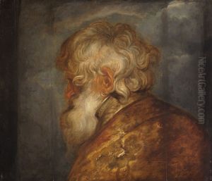 Study head of an old man, hunched over to the left by Sir Anthony Van Dyck