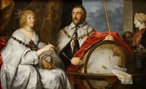 Double portrait of Thomas Howard, duke of Arundel and duchess Alethea Talbot by Sir Anthony Van Dyck