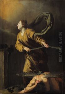 St. Juliana of Nicomedia defeats the devil by Domenico Fetti