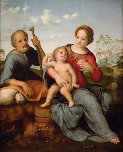 Holy Family in a Landscape by Francesco Franciabigio