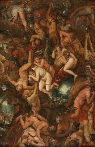 The Damned being cast into Hell - view 1
