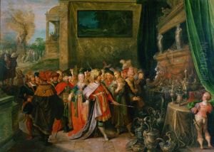 Croesus shows Solon his treasures