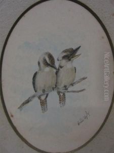 Two Kookaburras by Neville, Will. Cayley Jnr.