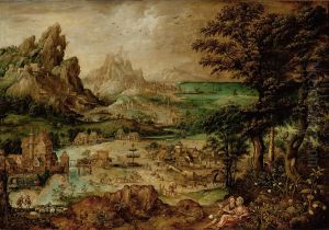 Landscape with Judah and Tamar by Lucas Gassel