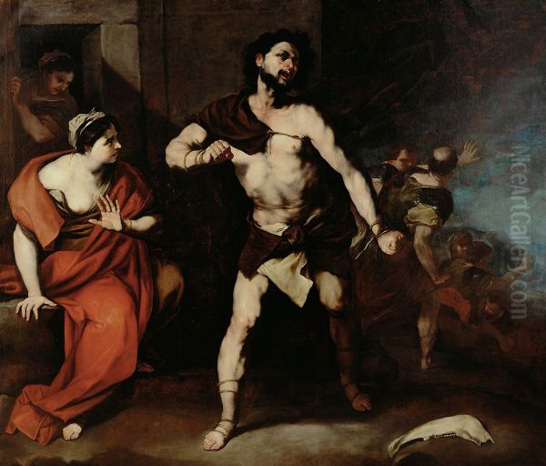 Samson breaks his fetters - view 1