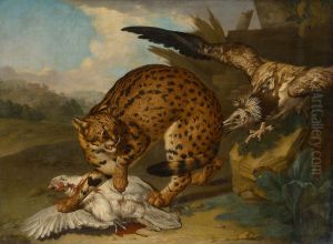 Leopard und Geier