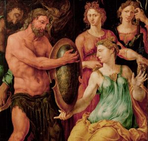 Thetis empfangt von Vulkan den Schild fur Achill by Maarten Van Heemskerck