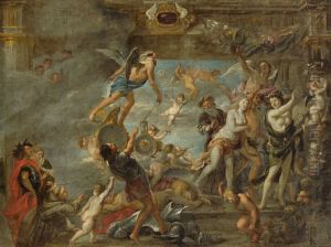Triumph der Zeit by Jan van den Hoecke