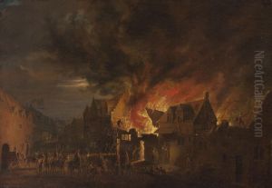 Archduke Leopold Wilhelm at a nocturnal fire