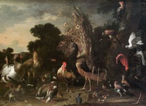 Geflugelhof by Melchior D'Hondecoeter