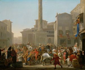 Carneval in Rom by Johannes Lingelbach