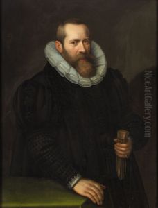 Portrait of a man by Karel Van Mander