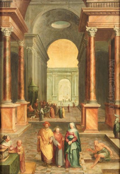 Christus unter den Schriftgelehrten (Im Vordergrund: Heimkehr vom Tempel) - view 1