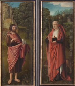 Hl. Johannes d. Taufer und Hl. Hieronymus by Master of Hoogstraeten