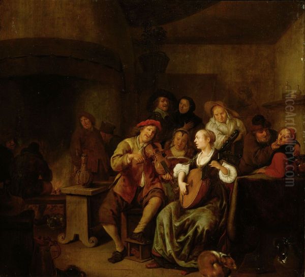 Musizierende Bauerngesellschaft - view 1