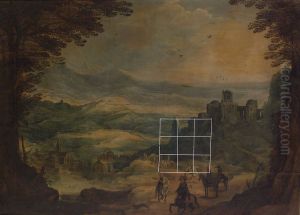 Landschaft mit Festung und Reitern by Joos de Momper the Younger