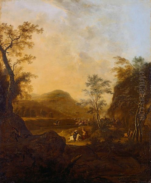 Landschaft mit kampfenden Reitern - view 1