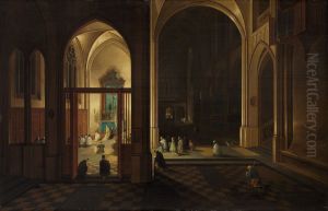 Abendmesse in einer gotischen Kirche