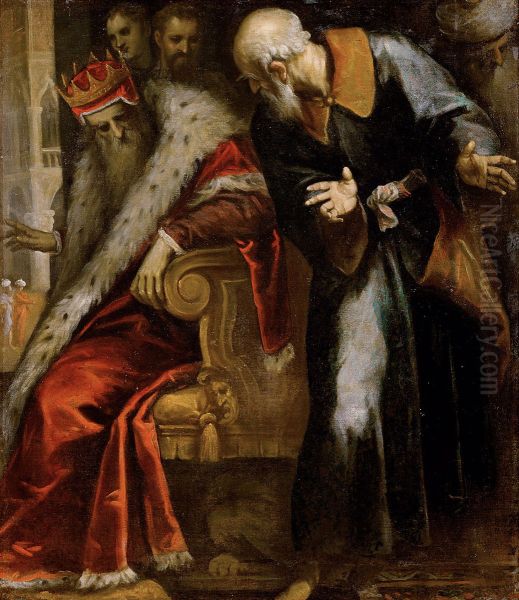Prophet Nathan ermahnt Konig David - view 1