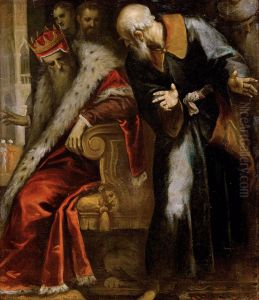 Prophet Nathan ermahnt Konig David by Palma il Giovane