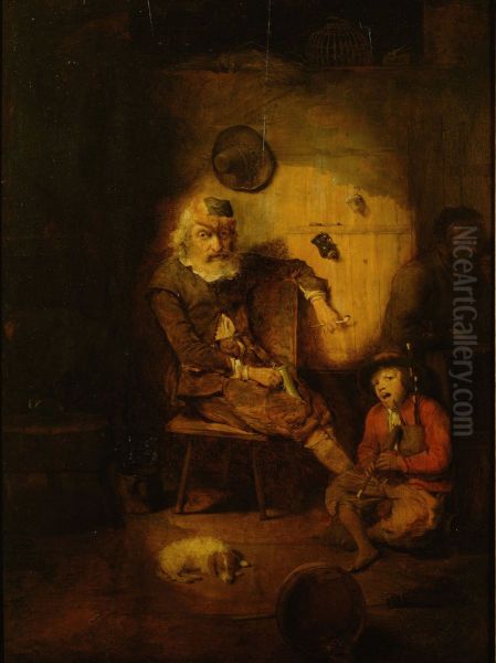 Peasants in a tavern - view 1