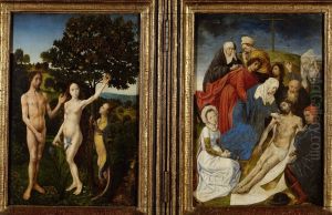 Diptychon mit Sundenfall und Erlosung (Beweinung Christi) by Hugo Van Der Goes