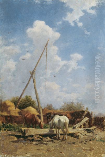 Hungarian horse-drinking - view 1