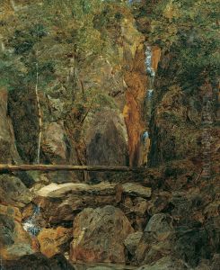 Die Rettenbachwildnis bei Ischl by Ferdinand Georg Waldmuller