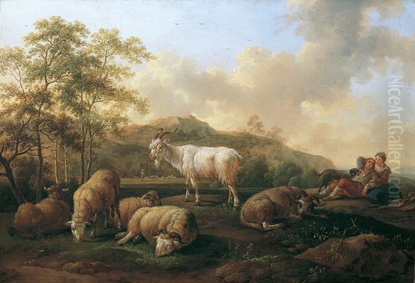 Landschaft mit weidendem Vieh - view 1